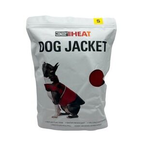 32 Degrees Dog Jacket Small Reflective Trim w/ Leash Hole Red